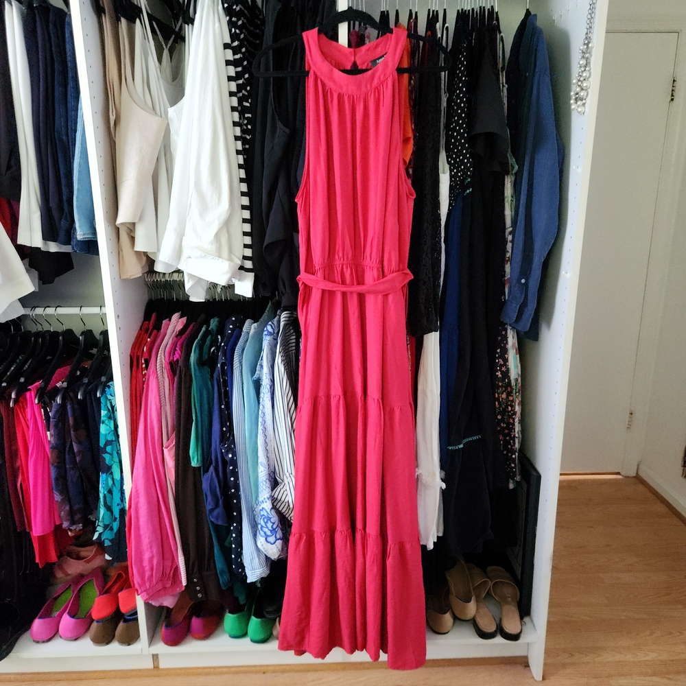 Chic Sleeveless Pink Maxi Dress